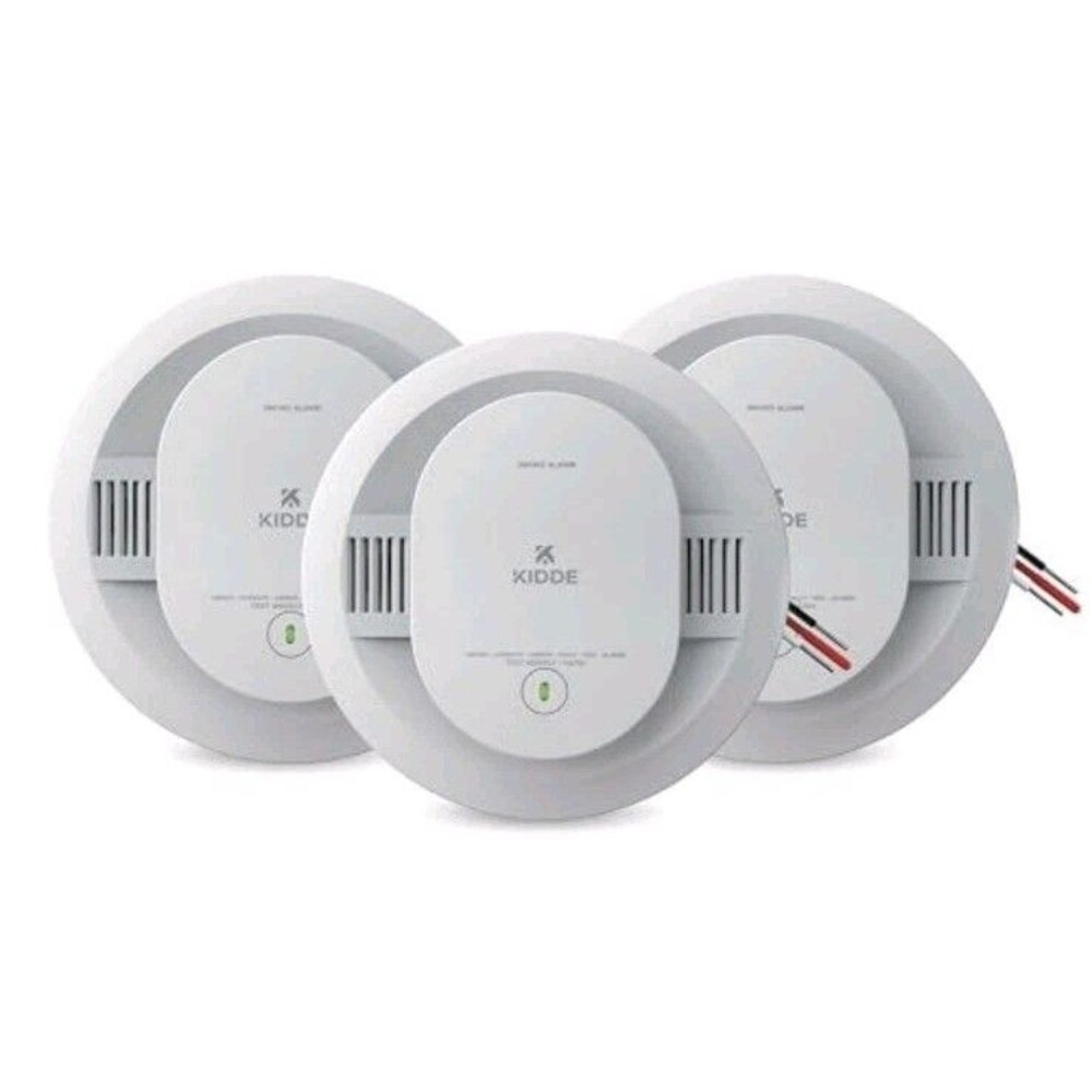 Smoke Detector Hardwired Battery Backup Interconnectable 20SAR 3 Pack Kidde Led